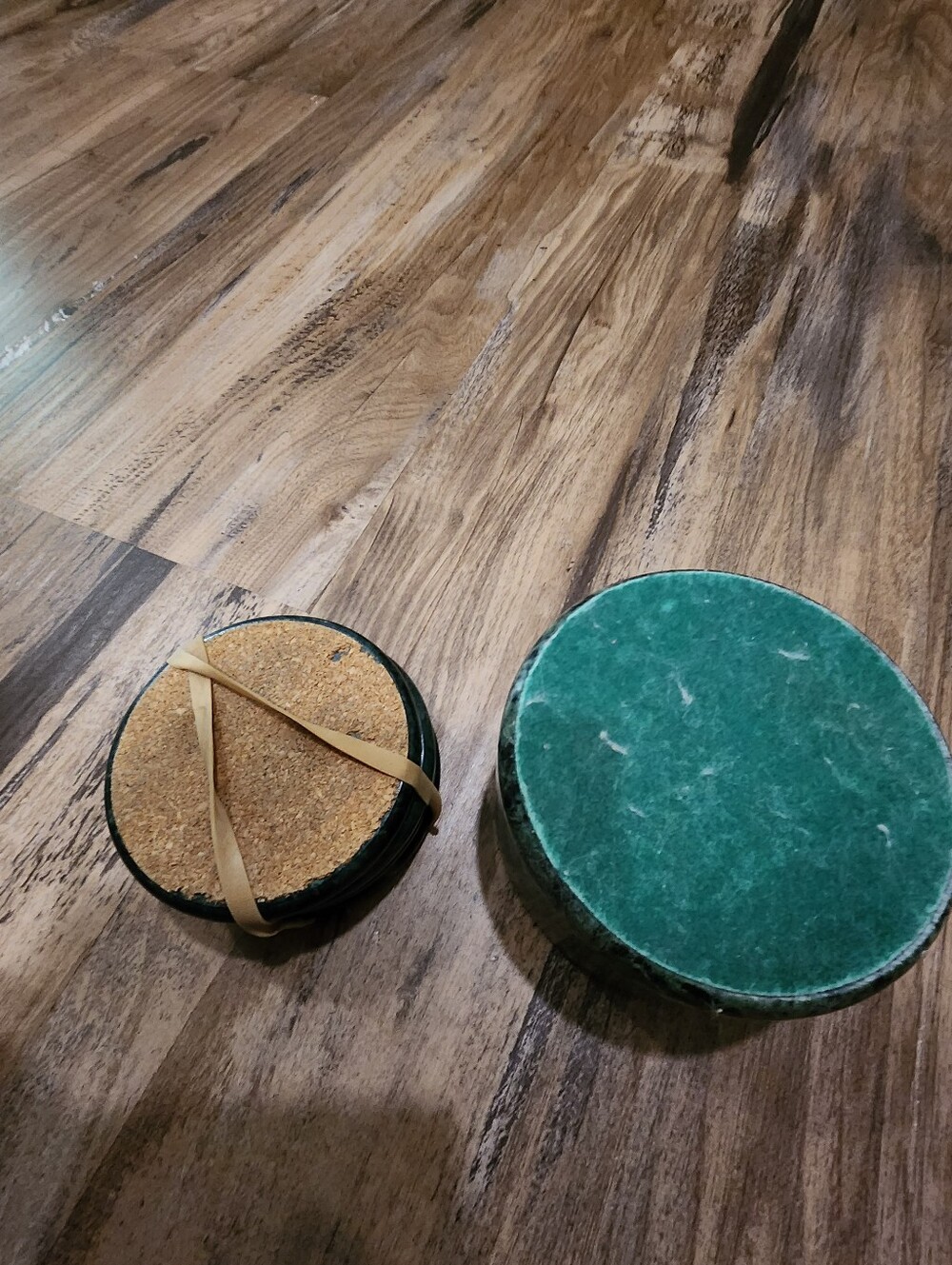 Vintage Green Marble Coaster Set - Picture 2 of 7